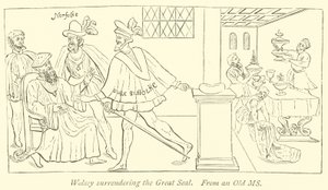 Wolsey entregando o Grande Selo de English School