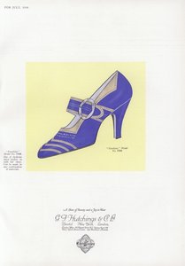 Anúncio de sapato feminino, década de 1930 de English School