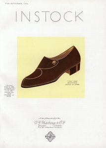 Anúncio de sapato feminino, década de 1930 de English School