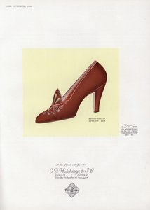 Anúncio de sapato feminino, década de 1930 de English School