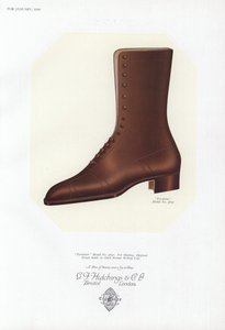 Anúncio de sapato feminino, década de 1930 de English School
