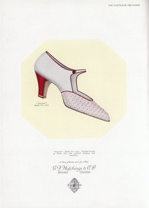 Anúncio de sapato feminino, década de 1930 de English School