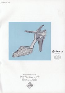 Anúncio de sapato feminino, década de 1930 de English School