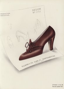 Anúncio de sapato feminino, década de 1930 de English School