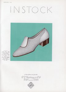 Anúncio de sapato feminino, década de 1930 de English School