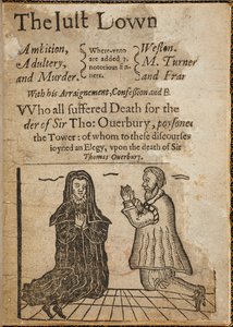 Corte de madeira sobre o tema do assassinato de Sir Thomas Overbury.
Sir Thomas Overbury era um poeta e ensaísta inglês, também conhecido por ter sido vítima de um homicídio que levou a um julgamento escandaloso. de English School