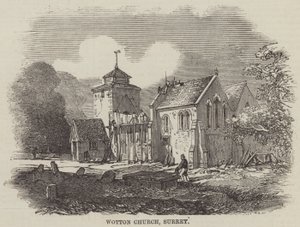 Igreja Wotton, Surrey (gravura) de English School