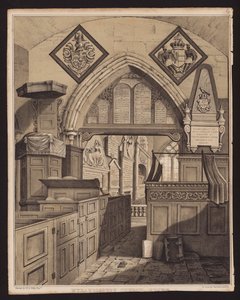 Igreja de Wyrardisbury, Bucks (gravura) de English School