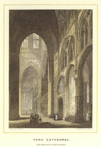 Catedral de York, vista do sul ao transepto norte de English School