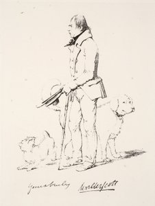 Atenciosamente, Walter Scott (caneta e tinta) de English School