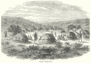 Aldeia Zulu (gravura) de English School