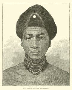 Chefe zulu, mostrando a cabeça de English School