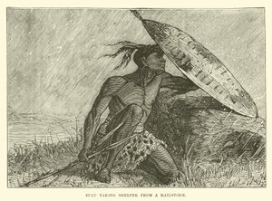 Zulu se abrigando de uma tempestade de granizo de English School