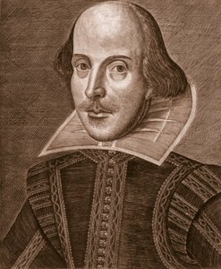 Retrato de William Shakespeare, gravado por Martin Droeshout (c.1560-c.1642), 1623
