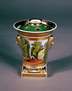Pote para pote de Worcester com vista para Well Walk, Cheltenham (porcelana)
