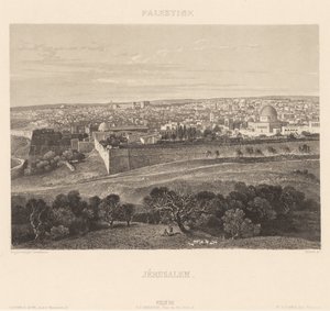 Jerusalém de Engraving by Friedrich Salathé