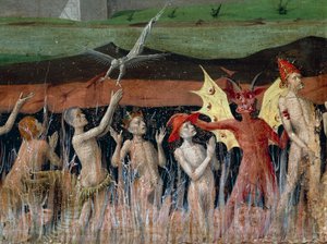 Purgatório, detalhe da Coroação do Altar da Virgem