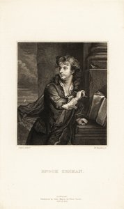 Retrato de Enoque Parece o Jovem, retratista de Danzig trazido a Londres pelo seu pai pintor de Enoch (after) Seeman