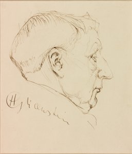 Retrato de George Horton (tinta no papel (colado no cartão)) de Enoch Henryk Glicenstein