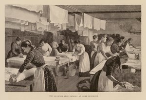 Lavandaria do Exército de Salvação em Stoke Newington (gravura) de Enoch Ward
