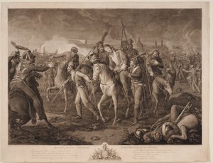 Morte do general Aleksey Melissino em 26 de agosto de 1813, 1813 de Ephraim Gottlieb Krüger