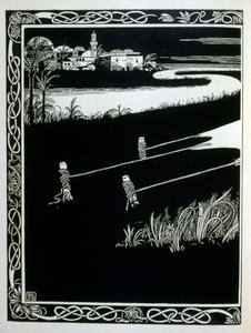 Enak before Gemorrhe (Gomorra), do livro Judá ilustrado por Efraim Moses Lilien (1874-1925). Lilian é considerado o pai da iconografia sionista, criada no estilo Jugendstil (art nouveau alemão). Ele ilustrou