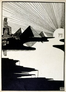 Festival de Páscoa, do livro Judá ilustrado por Efraim Moses Lilien (1874-1925). Lilian é considerado o pai da iconografia sionista, criada no estilo Jugendstil (art nouveau alemão). Ele ilustrou