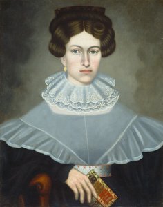 Mulher segurando um livro, c. 1835.