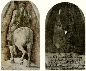 Figura equestre para a capela Garganelli em Bolonha de Ercole de Roberti