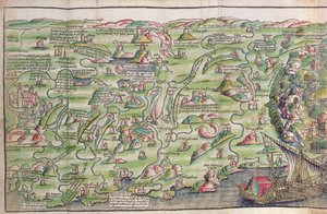 Mapa da cidade de Jerusalém, de 