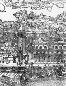 Veneza, corte de madeira por Erhard Reuwich (1455-1490), Itália
