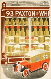 Cheesemonger, ilustração de "High Street", de JM Richards, impressa pela Curwen Press, pub. pela vida do país, 1938 de Eric Ravilious