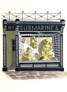 The Marine Suppliers, impresso pela Curwen Press, de High Street, por JM Richards, publicado pela Country Life, 1938 (conjunto de 24) de Eric Ravilious
