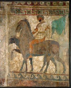 Um cavaleiro numa procissão de Erich Lessing