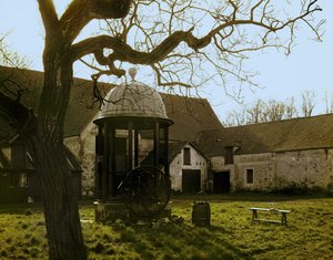 Pátio de Les Granges, Port Royal Des Champs, França (foto)