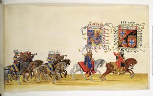 Página inteira: pormenor da Procissão do Triunfo, c.1550-1600 de Erich Lessing