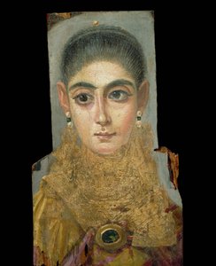 Retrato funerário de uma mulher, de Antinópolis ...