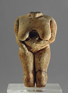 Estatueta feminina sem cabeça, 3400-3000 a.C. (terracota)