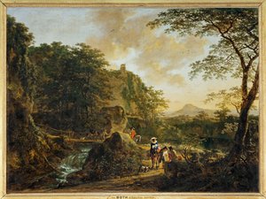 Paisagem com viajantes ... de Erich Lessing