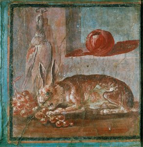 Natureza-morta com uma lebre e uvas de Erich Lessing