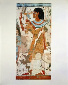 O sumo-sacerdote Userhet oferece uma ave ... de Erich Lessing