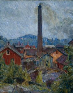Edifícios fabris em Lysaker de Erik Theodor Werenskiold