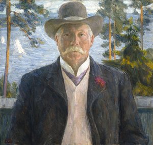 Retrato do compositor Thorvald Lammers 1841-1922, 1906. de Erik Theodor Werenskiold