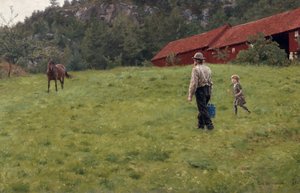 Água para o cavalo de Erik Theodor Werenskiold