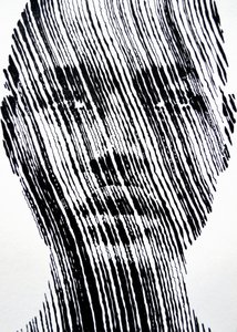 Retrato em linha abstrata