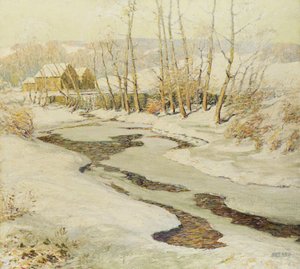 The Mill Stream (óleo sobre masonita) de Ernest Albert