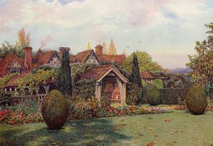 Great Tangley Manor, Surrey (cor litho) de Ernest Arthur Rowe