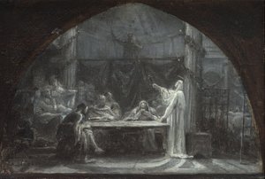 Esboços para a igreja de Saint-Gervais-Saint-Protais, cerca de 1863 (óleo sobre tela) de Ernest Augustin Gendron