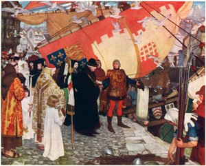 A partida de John e Sebastian Cabot de Bristol em 1497, c1900-1930