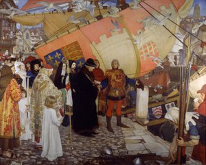 A Partida de John e Sebastian Cabot na sua Primeira Viagem de Descoberta